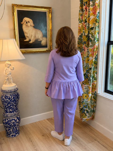 Cotton Lavender Poplin Coordinated Set