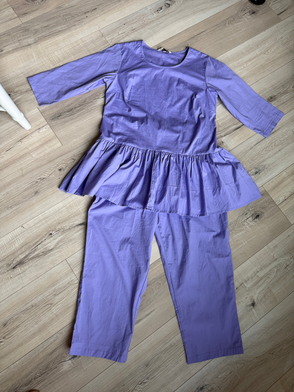 Cotton Lavender Poplin Coordinated Set