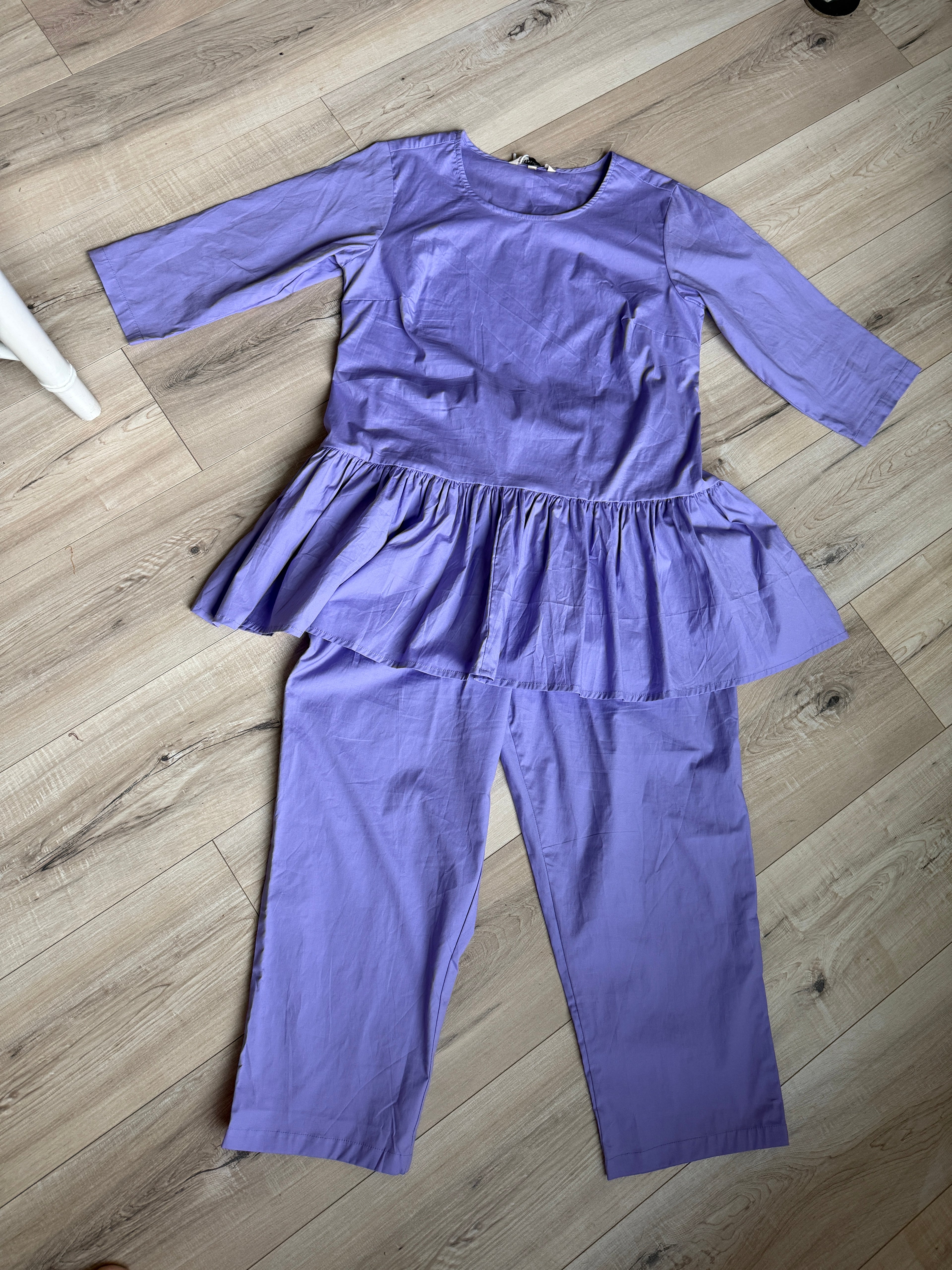 Cotton Lavender Poplin Coordinated Set
